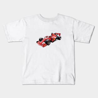 Red Formula 1 Car Kids T-Shirt